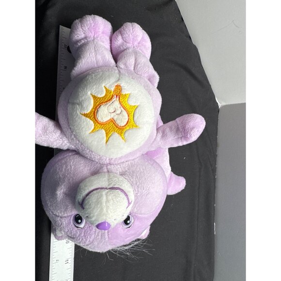 Care Bears Bright Heart Raccoon Purple Plush Toy 2004 Edition 10" Soft Cuddly St - Picture 8 of 8